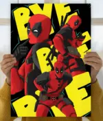 Deadpool “Bye Bye” Poster – Funny Marvel Superhero
